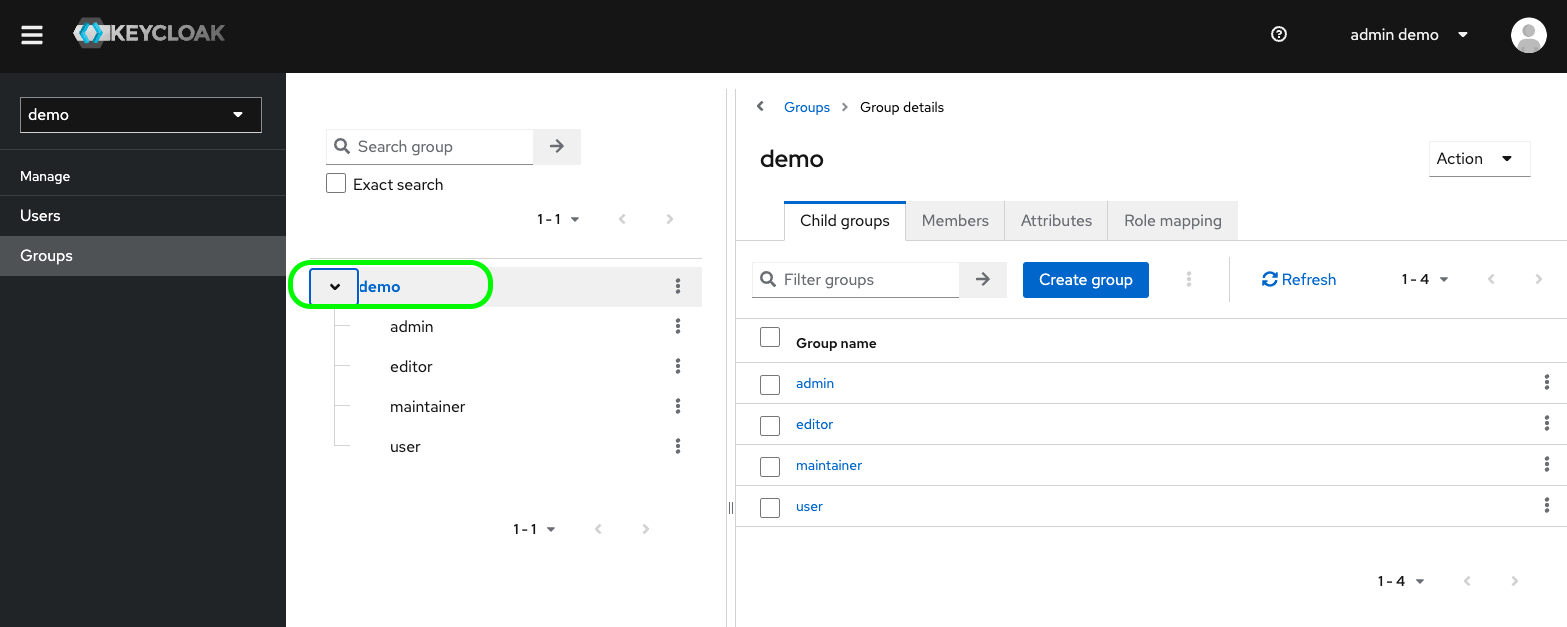 View groups